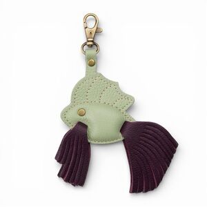 PORTLAND LEATHER Betta Fish Keychain Pistachio